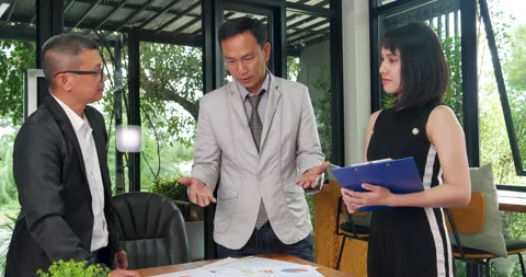 Diversity multiethnic group brainstorming teams with business partner Stock-Footage 337872459