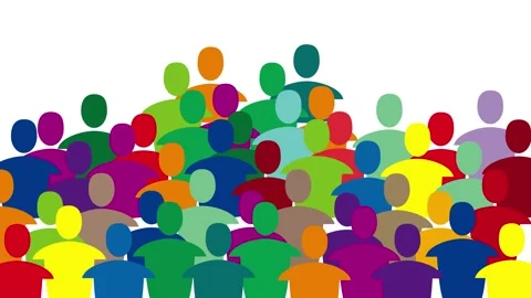 Diversity. Multiracial crowd. Workers group, community in parade or in prot.. Stock Footage 254657746