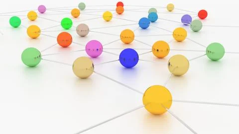 Diversity network balls Stock Illustration