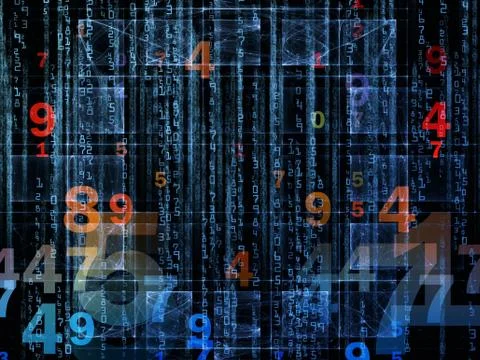 Diversity of Numbers Stock Illustration
