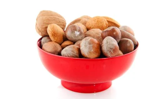 Diversity of nuts Stock Photos