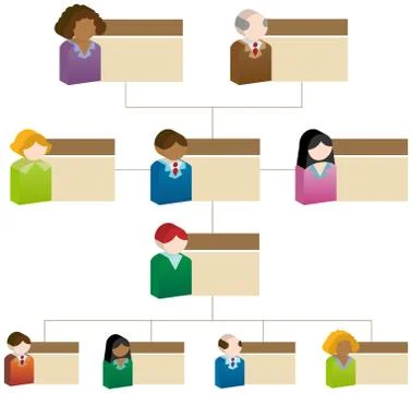 Diversity organizational chart Stock Illustration