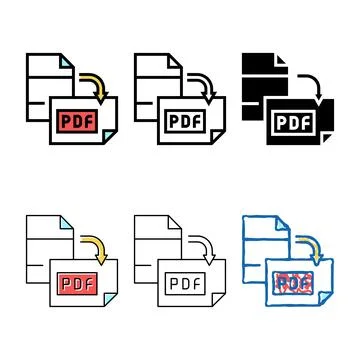 Diversity orientation pdf file color icon vector Stock Illustration