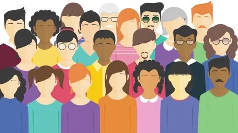 Diversity People Animation Stock Footage 255826383