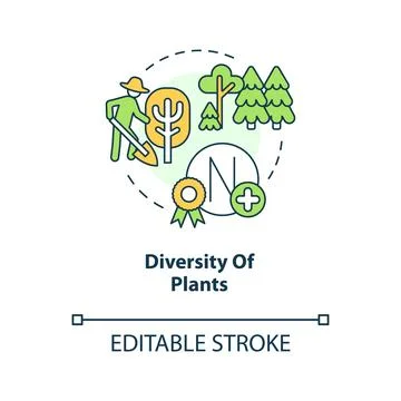 Diversity of plants concept icon Stock Illustration