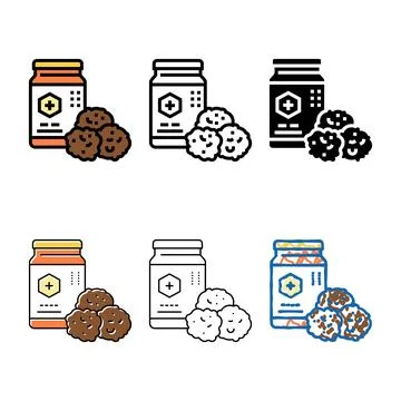 Diversity propolis container beekeeping color icon vector Stock Illustration