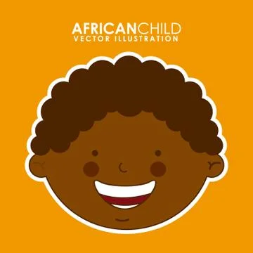Diversity of races over  orange  background vector illustration Stock Illustration
