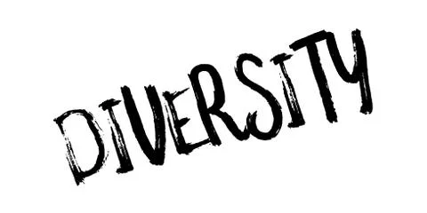 Diversity rubber stamp Stock Illustration