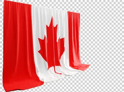 Diversity shines in Canadas 3D flags Culture history unite events Share pride Stock-Illustration