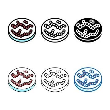 Diversity streptococcus bacteria color icon vector Stock Illustration