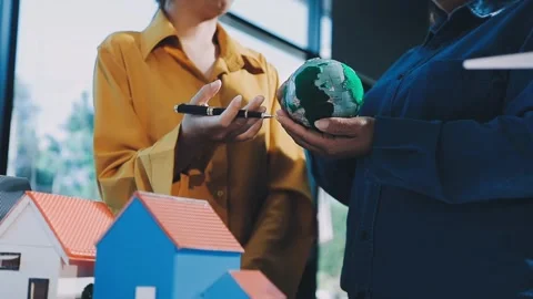 Diversity team brainstorming discussion focused on ESG (environment,social,.. Stock Footage 293922181