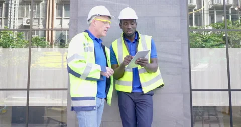 Diversity team senior industry engineer discuss for report and strategy plan  Stock Footage 150417146