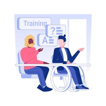 Diversity training isolated concept vector illustration. Stock Illustration