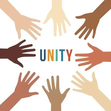 Diversity Unity Hands Circle Multicultural Symbol Stock Illustration