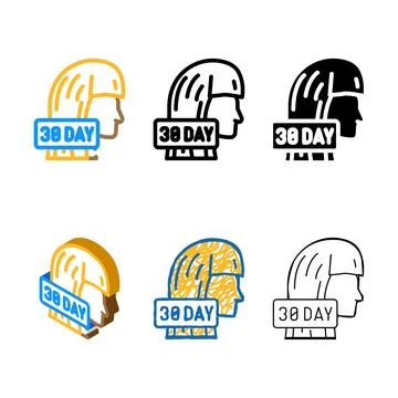 Diversity validity of hair paint or haircut color icon vector Stock Illustration