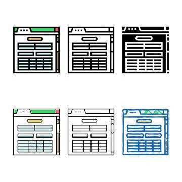 Diversity web form document paper color icon vector Stock Illustration