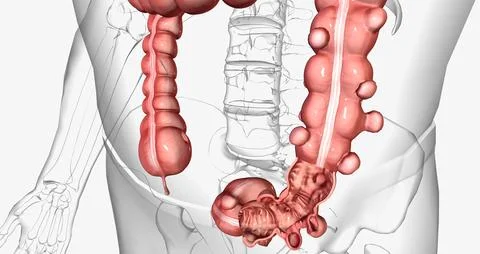 Diverticulosis is a condition characterized by the formation of diverticula.. Stock Illustration