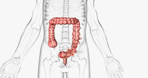 Diverticulosis occurs when small, bulging pouches develop in your digestive.. Illustrazione stock