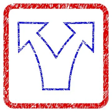 Divide Arrow Grunge Framed Icon イラスト素材