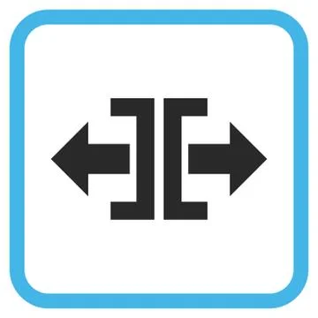 Divide Horizontal Direction Vector Icon In a Frame 스톡 일러스트