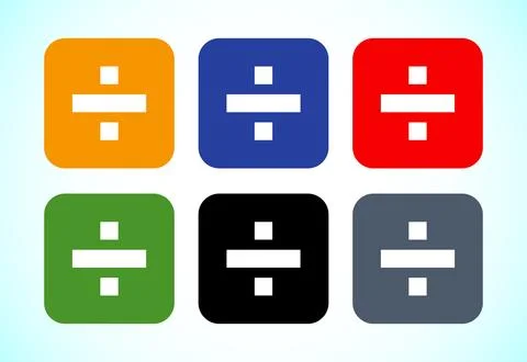 Divide icon design set, Math symbol Stock Illustration