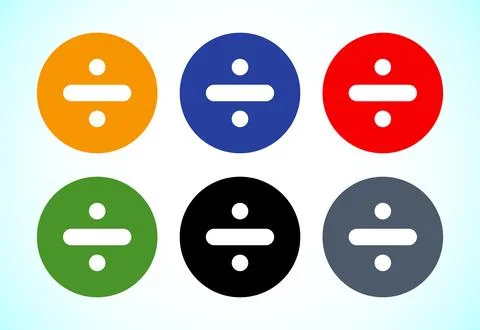 Divide icon design set, Math symbol Stock Illustration