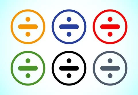 Divide icon design set, Math symbol Stock Illustration