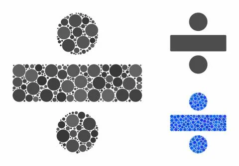 Divide math operation Composition Icon of Circle Dots イラスト素材