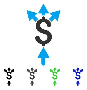 Divide Payment Flat Icon Illustrazione stock