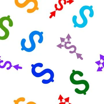 Divide Payment Flat Vector Seamless Pattern Stock Illustration