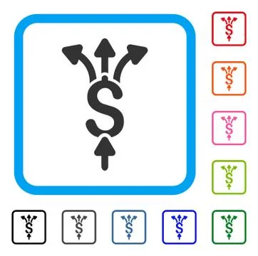 Divide Payments Framed Icon Illustrazione stock
