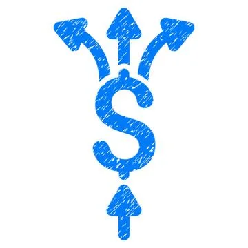 Divide Payments Grunge Icon Illustrazione stock
