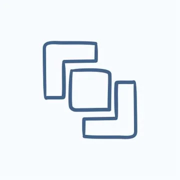 Divide sketch icon Stock Illustration