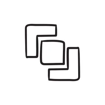 Divide sketch icon Stock Illustration