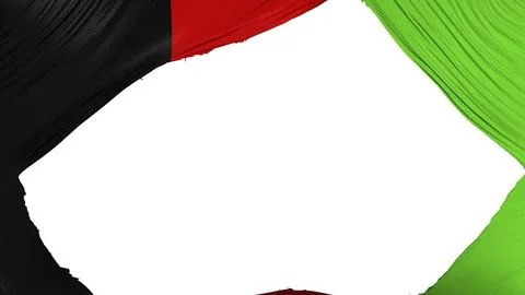 Divided Afghanistan flag, white background, 3d rendering Stock Illustration