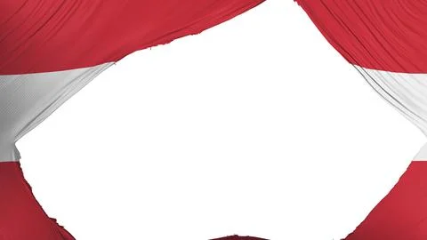 Divided Austria flag, white background, 3d rendering Stock Illustration