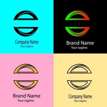 The Divided Circle: Unity in Duality logo design Stock Illustration