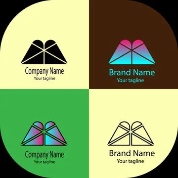 Divided Forms logo Stock Illustration