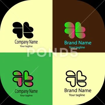 Divided Hearts logo Stock Illustration