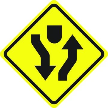 Divided Highway Ends Stock Illustration