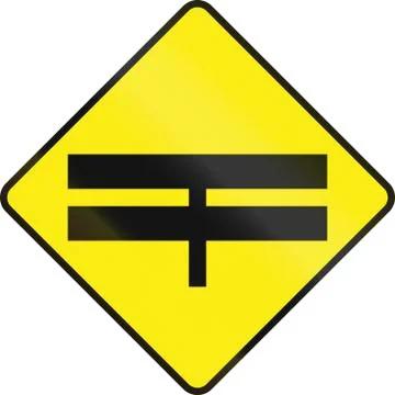 Divided Highway Intersection Ahead In Ireland Stock Illustration