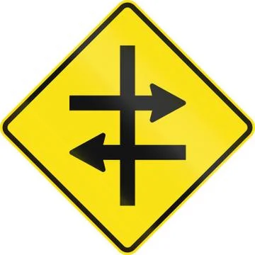 Divided Highway Intersection in Australia Ilustração Stock