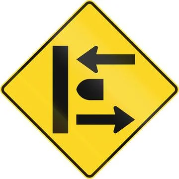 Divided Highway Intersection in Canada Stock Illustration