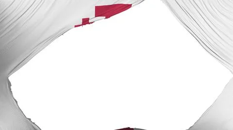Divided Jerusalem cross flag, white background, 3d rendering Stock Illustration