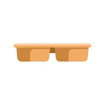 Divided lunch box with two compartments is being opened Stock Illustration