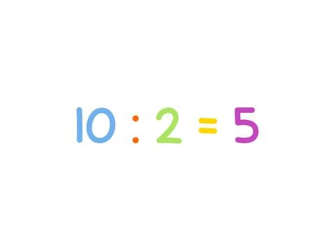 Divided mathematics for children vector template Stock Illustration