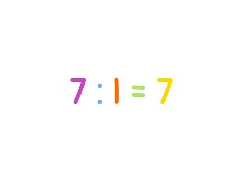 Divided mathematics for children vector template Stock Illustration
