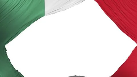 Divided Mexico flag, white background, 3d rendering Stock Illustration