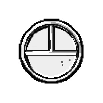 Divided multi section meal tray pixel art vector illustration Stockillustratie