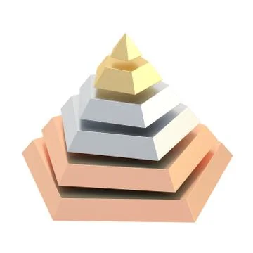 Divided into segments pyramid Stock Illustration